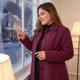 thumbnail image 3 of GRACE & GRANDEUR Abrigos de Invierno para Mujer Tallas Grandes Chaquetas de un Solo Pecho Abrigos Largos 3X Burdeos, 3 of 8