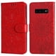 thumbnail image 1 of Funda tipo cartera FOXDOCK para Samsung Galaxy S10 , diseño girasol en relieve, cuero PU, cierre magnético, soporte y tarjetero, 1 of 5