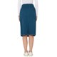 thumbnail image 3 of INSPIRE CHIC Falda de Mezclilla de Cintura Alta para Mujer, Falda de Jean hasta la Rodilla con Dobladillo Deshilachado y Bolsillos Azul Pavo Real XS, 3 of 6