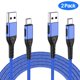 thumbnail image 2 of Cable USB‑C Durcord 2 piezas 2 m Azul Carga Rápida, 2 of 7