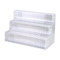 Ioensy - Soporte De Exhibición De Bolígrafo Transparente, Ranuras Múltiples, Simple Para Marcadores, Brocha De Maquillaje, Baño, 3 Capas, 144 Agujeros