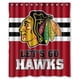 thumbnail image 1 of Cortina de ducha de hockey de los Chicago Blackhawks, juego de cortina de baño con ganchos, tamaño 60 x 72 pulgadas, 1 of 3