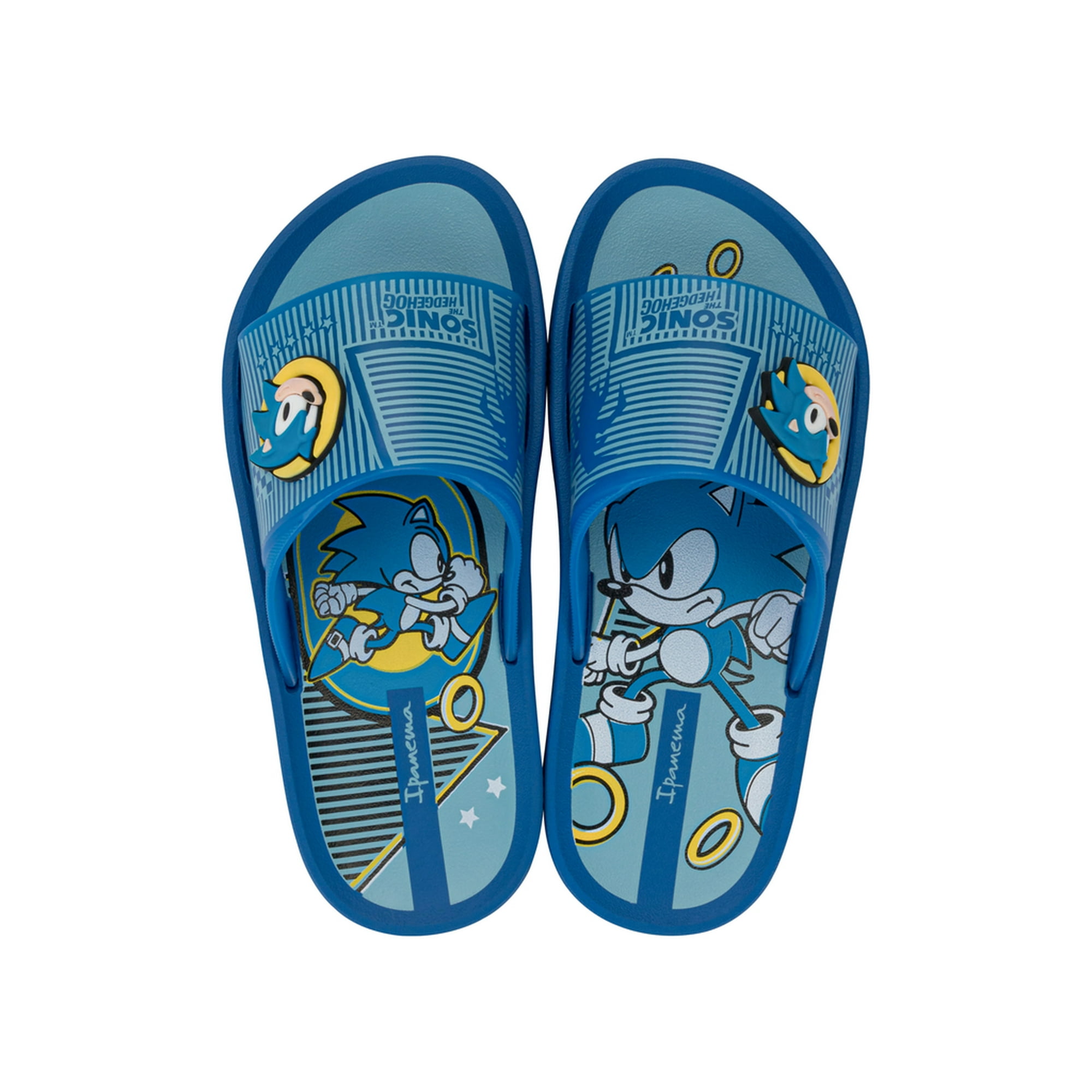 Sandalia Infantil Azul/amarillo Sonic Slide Ipanema