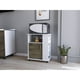 thumbnail image 2 of Mueble Microondas Con Ruedas 1 Puerta 73,6x60x40 Cm Blanco Y Café, 2 of 3