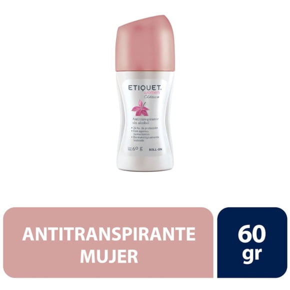 Desodorante Roll On Etiquet On Clásico Mujer, 60 g
