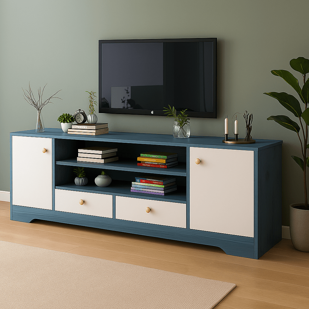 Tuspacehome.cl - Rack Tv Blue 32 A 58 Con Gavetas Sala De Estar