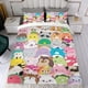 thumbnail image 4 of Squishmallow Conjunto de sábanas temático, trío de piezas, cómodo y amigable con la piel, diseño único, regalo de decoración para el hogar para familiares, amigos y fans,140X210cm, 4 of 6