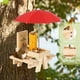 thumbnail image 5 of Comedero para ardillas MIXXIDEA de madera maciza con paraguas, 5 of 9