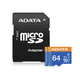thumbnail image 1 of Tarjeta de Memoria ADATA MicroSD Clase 10 con Adaptador de 64GB, 1 of 3