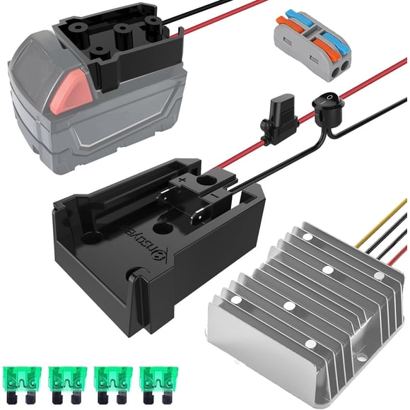 Convertidor de Corriente Continua Ensayeer 18V a 12V 180W con Fusible