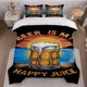thumbnail image 1 of Beer Source of Happiness Printed Duvet Cover Set Theme Bedding 3pcs Set Duvet Cover Pillowcase Set, 1 of 5