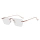 thumbnail image 4 of Gafas de Ojos con Bloqueo de Luz Azul, Gafas Sin Montura para Pantallas, Compras, Hombres Marco de oro rosa, 4 of 5