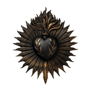 Magideal - Decoración De La Pared De Corazón Gótico Plaque De Pared Decorativa Trabajo De Arte De Pared Escultura De Pared Cardíaca Para La Entrada De Entrada De Negro