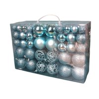 Bothyi - 100X Adornos Navideños Para Colgar Colgantes Inastillables Para El Festival De Año Nuevo Azul Claro