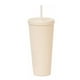 thumbnail image 3 of Pack De 6 Vasos Beige Plastico Tipo Starbucks Con Bombilla Y Tapa, 3 of 5