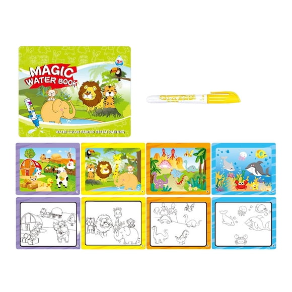 Adorable Álbum De Pintura Al Agua Material Didáctico Regalos Para Actividades Unisex Animal