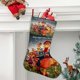thumbnail image 2 of Pollitos en Fuga Tema: Calcetines de Navidad, fino lino blanco para colgar en escaleras y chimenea, decoración navideña para el hogar, regalo de Navidad.54cm×38cm, 2 of 5