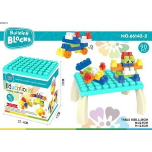 Genérico - Lego Set Bloques De Construcción Armables 80 Pcs Juego Niños Celeste
