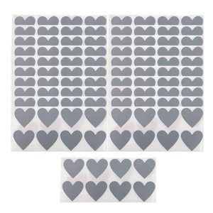 Magideal - Paquete De 300 Etiquetas Adhesivas De Corazón Para Despedida De Soltera, Creación De Un Producto Promocional Único, Regalo, Revelación De Género, Boda Gris