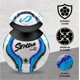 thumbnail image 2 of Balón de Futsal SENDA Rio Match Talla 4 Azul/Negro Comercio Justo, 2 of 8