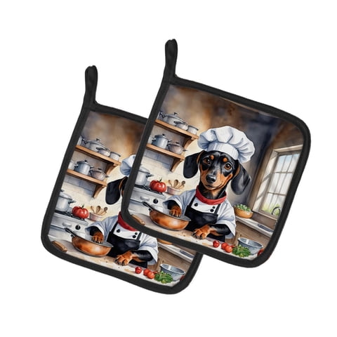 Soportes Para Ollas Caroline'S Treasures Dachshund The Chef Pair