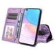 thumbnail image 5 of Funda tipo cartera FOXDOCK para Huawei Nova 8i , diseño girasol en relieve, cuero PU, cierre magnético, soporte y tarjetero, 5 of 5