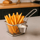 thumbnail image 3 of Mini Cesta Rectangular para Papas Fritas y Salsa Soporte para Papas de Acero Inoxidable, 3 of 6