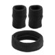 thumbnail image 1 of Bargains Únicos 3 piezas de cinta para la cabeza deportiva y muñequeras de mezcla de algodón que absorben el sudor negras para mujeres, 1 of 7