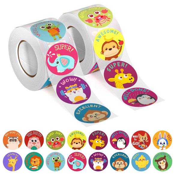 Pegatinas Nestcode 1000 piezas 2,5 cm para maestros – Motivacionales
