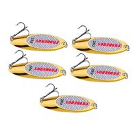 Magideal - Señuelos De Cucharas De Pesca De 5 Piezas, Cebos De Lubina Y Señuelos, Metal Para Señuelos De Pesca De Fundición A Gran Distancia, Cebos De Pesca Para Oro 28G