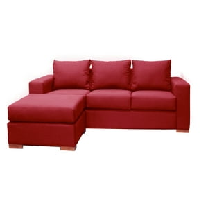 Dkora - Sofa Seccional Elisa 3 C Rojo