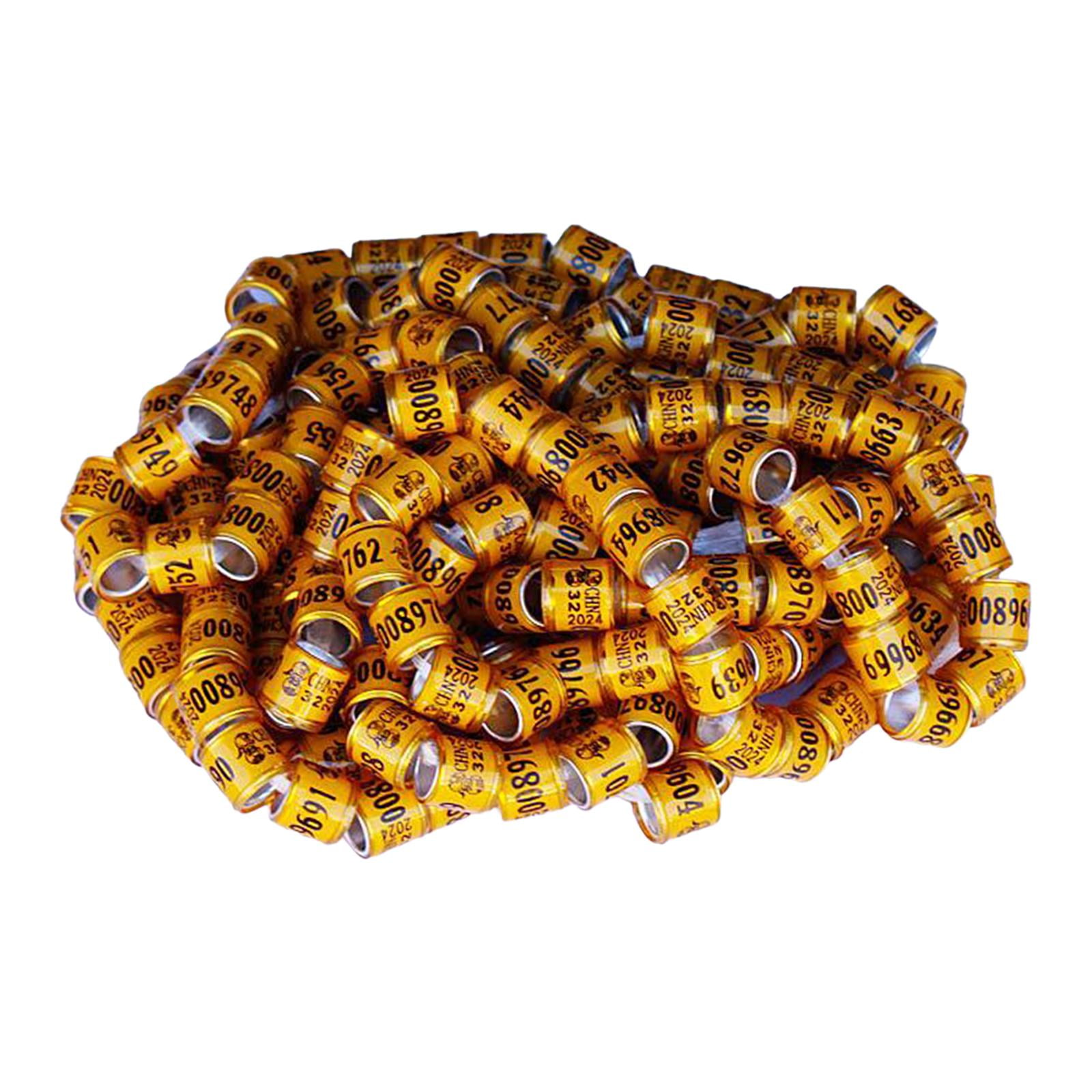 100 Bandas Para Pies De Paloma Fiocias 8 Mm Naranja