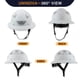thumbnail image 2 of Casco de seguridad con casco de ala completa UNINOVA, ventilado, negro, 2 of 6