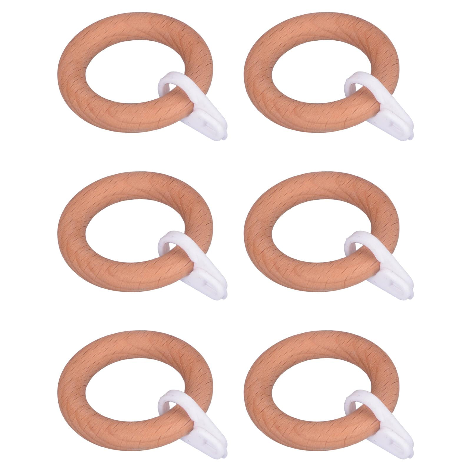 Bothyi - 6 Piezas Anillos De Cortina Gancho Anillos De Poste De Cortina Portátiles Para El Hogar Bar Almacén