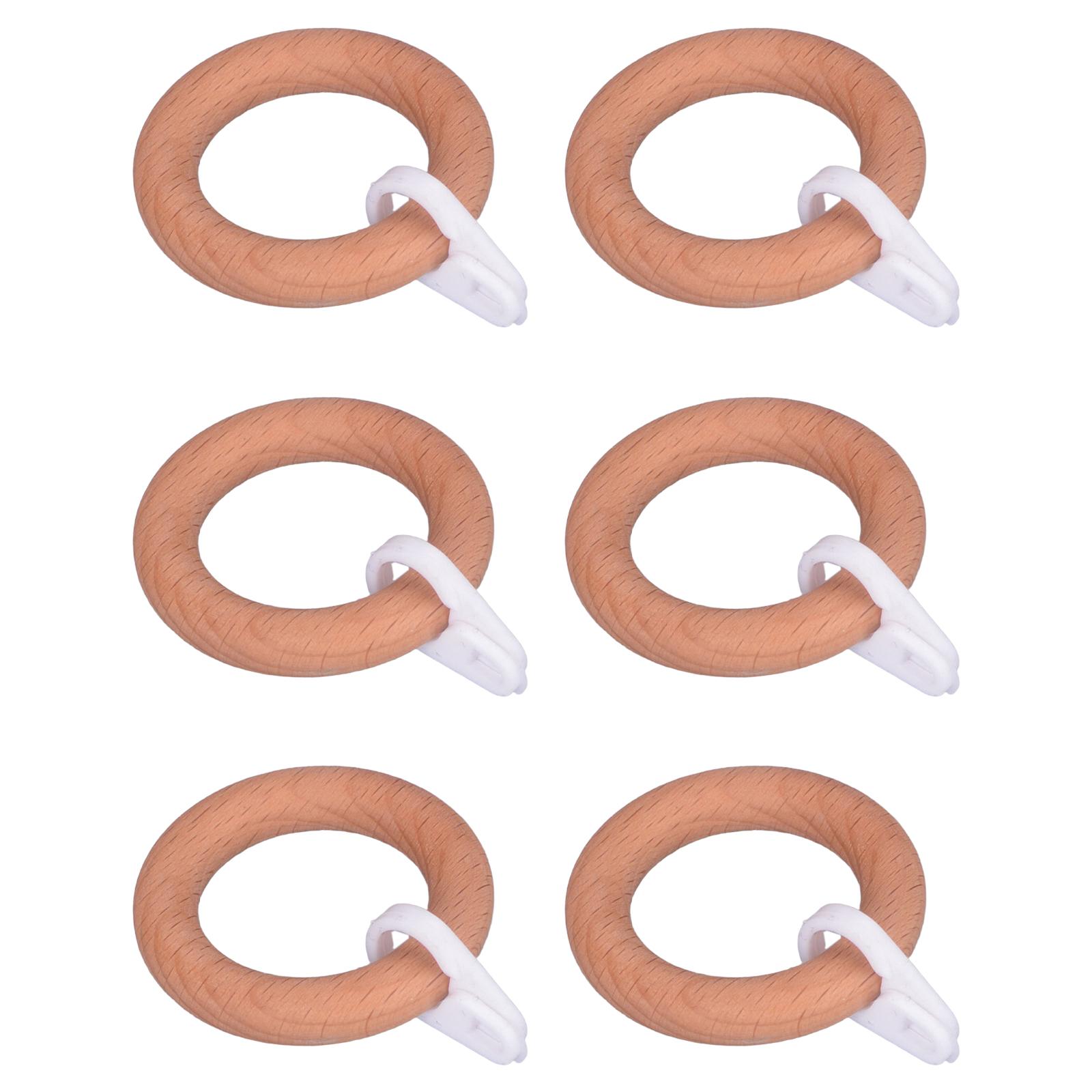 Bothyi - 6 Piezas Anillos De Cortina Gancho Anillos De Poste De Cortina Portátiles Para El Hogar Bar Almacén