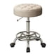 thumbnail image 2 of Taburete De Bar Con Ruedas Y Altura Regulable, Redondo, Color Beige, 2 of 5