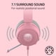 thumbnail image 5 of Auriculares para Juegos Razer Kraken Kitty V3 X con Cable y Sonido 7.1 Rosa, 5 of 9