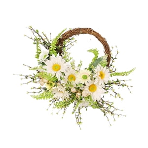 Magideal - Floral De 17,7 Pulgadas, Hojas , Colgante De Pared Artificial Para Decoración De Puerta Delantera, Accesorios De Fotografía , F