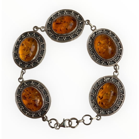 Pulsera plata 925 y Ámbar