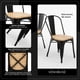 thumbnail image 2 of Pack 4 Sillas Tolix Negras De Madera Comedor Venhouse, 2 of 8