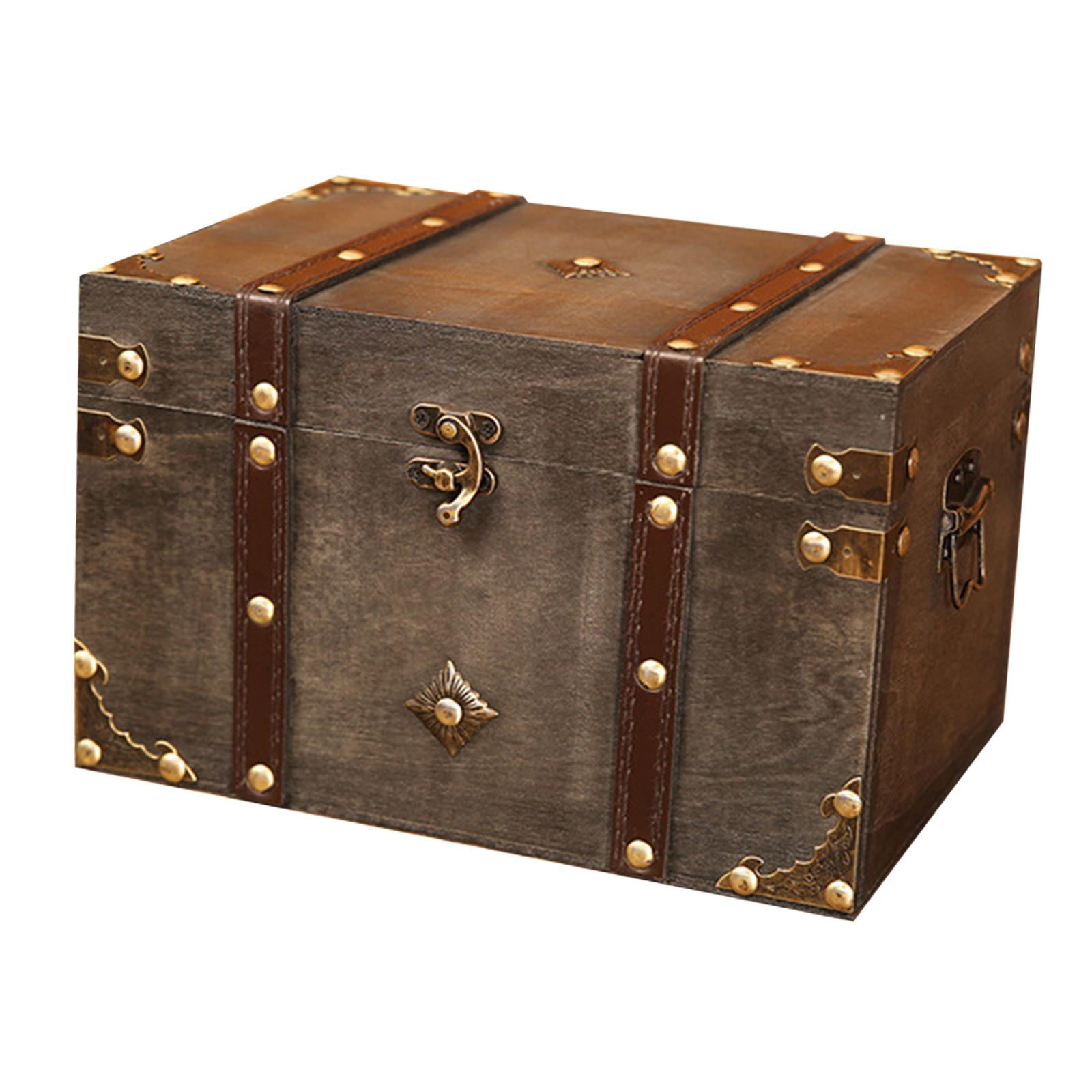Magideal - Caja De Almacenamiento De Madera Vintage, Caja De Almacenamiento Decorativa, Regalo, Organizador De Almacenamiento De Joyas Antiguas Para Joyas, Sg