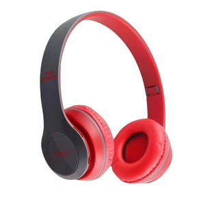 Importclick - Audífonos Bluetooth Recargable Con Micrófono Fm/Tf Rojo