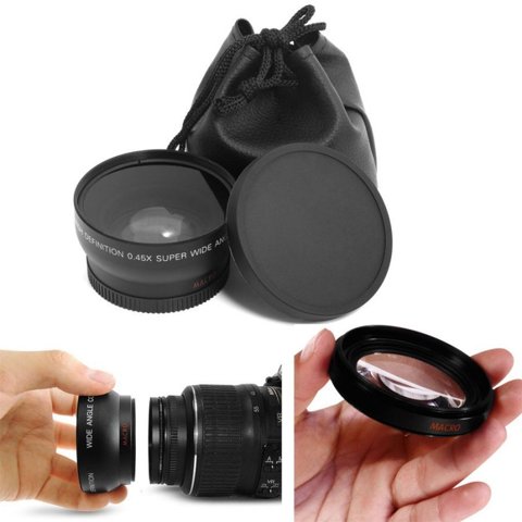 Genérico - Lentilla Adaptador Ojo Pez 0,45X De 58Mm