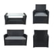 thumbnail image 5 of Set Terraza 4 Piezas Sorrento Mesa + Sillon Negro, 5 of 6