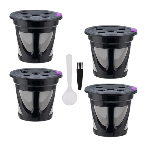 Bothyi - 4X Cápsulas De Café Reutilizables K Cups Filtro De Café Sin Bpa Para K1.0 K300 K200 Negro