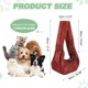 thumbnail image 2 of Transportador de mascotas tipo bandolera Uxcell para perros pequeños y gatos de hasta 16.5 lbs, textura transpirable con bolsillo, 2 of 6