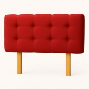 Ethan Desing - Respaldo 2 Plazas Botón Repujado Rojo