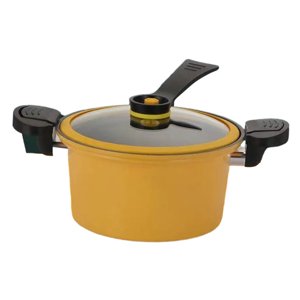 Bothyi - Olla De Cocina Olla A Presión Fácil De Limpiar Para Leche, Pasta, Fideos, Cereales, Amarillo