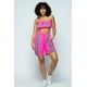 thumbnail image 3 of Saronite Conjunto de 2 Piezas de Top Deportivo sin Tirantes y Shorts Cuadrados con Cordones y Cremalleras (para Mujer), 3 of 5