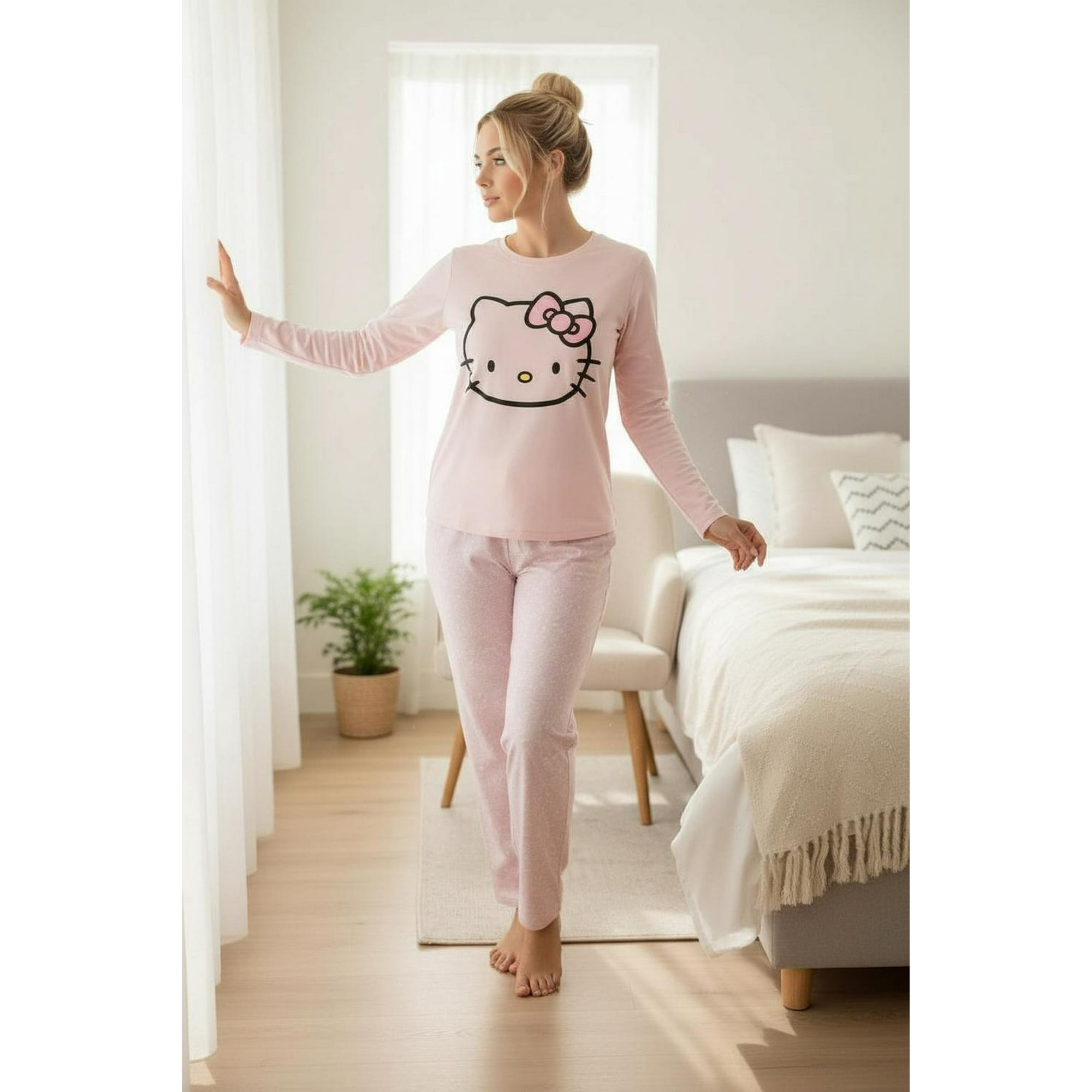 Pijama Micropolar Mujer Hello Kitty Rosa M